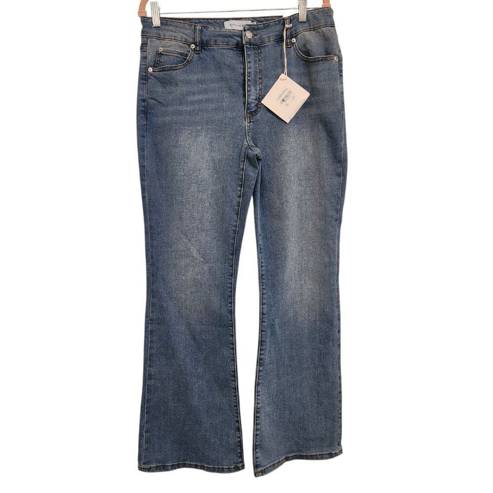NWT Tahari Belleville Midrise Bootcut Slate Blue Wash Size 10/30